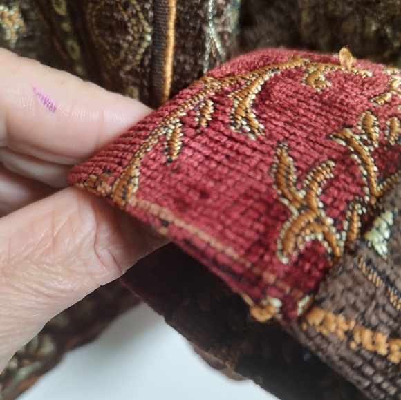 Christopher & Banks Unlined Tapestry Zip Up Multicolor Patterned Jacket - Picture 8 of 8